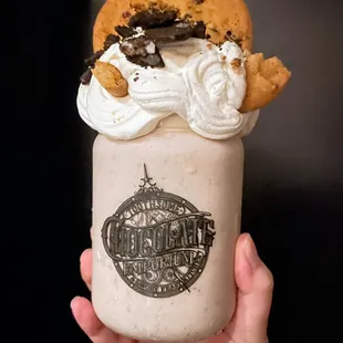 Cookie Jar Milkshake made with Nutella ice cream