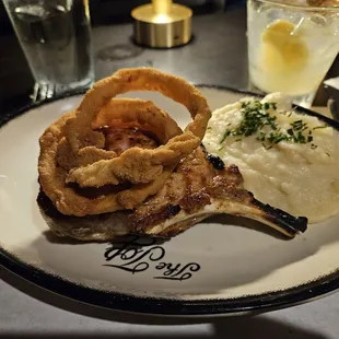 Pork chop and potatoes