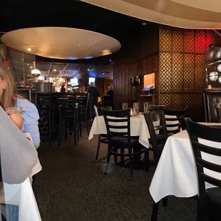 a woman sitting at a table