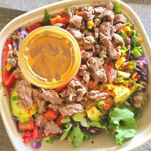 Spicy beef salad ~ always good but not spicy.   I add cayenne or Carolina Reaper if I'm feeling super spicy!