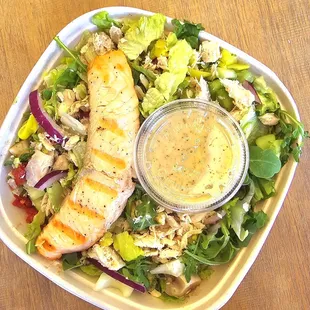 Milan Salad + salmon ~ so good!!