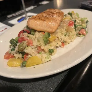 Salmon with risotto