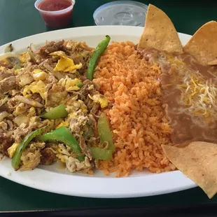 Machaca and eggs.