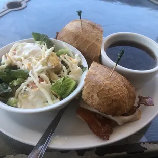 Bacon Turkey Melt with au jus and House Salad