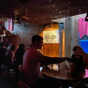 Upstairs comedic stage