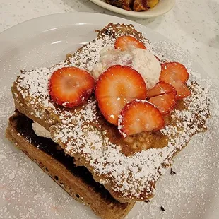 Strawberry stuffed French toast
