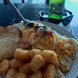 Weekend omelette special, beverages are extra.