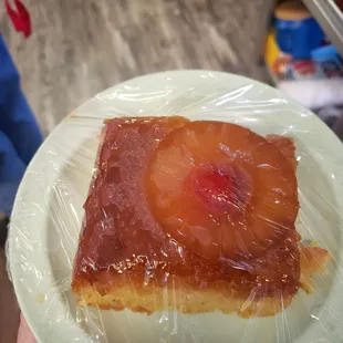 Homemade pineapple upside down cake.