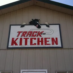 a sign on the side of a building