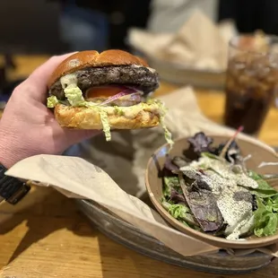 Bang Bang sauce on the burger!!!