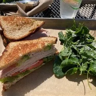 Super yummy sandwich we enjoyed on the patio.