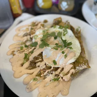 Chilaquiles  with chorizo