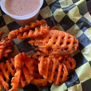 Sweet potato fries are sooooo good. Yes, order them.