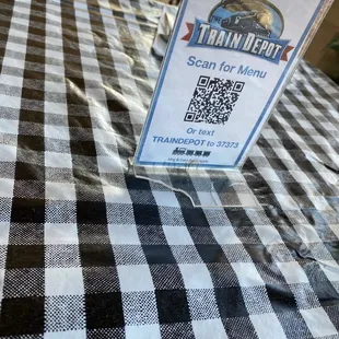 QR code menu!