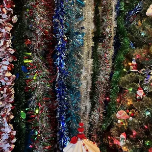 Giant wall tinsel mural  in December