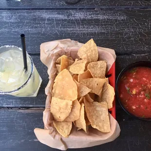 $5 margs and Jacobo's chips and salsa