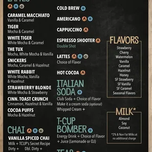 the menu