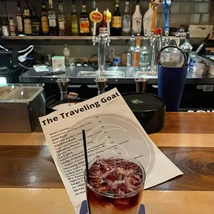 The Traveling Goat Dark &amp; Stormy cocktail