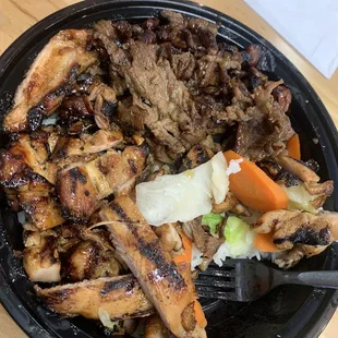 Half: Chicken and Beef Plate
