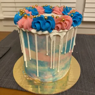 Gender reveal cake