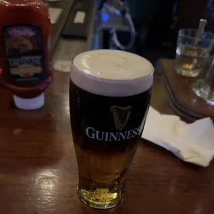 half and half (or a black and tan)