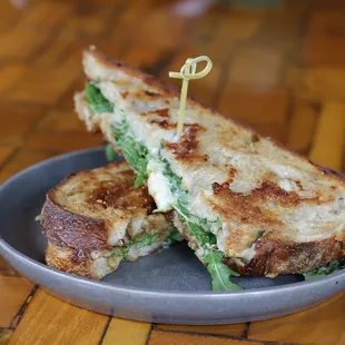 a grilled sandwich on a plate