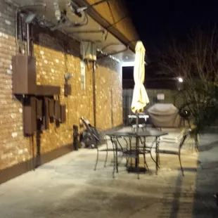 Smoking area near the reception