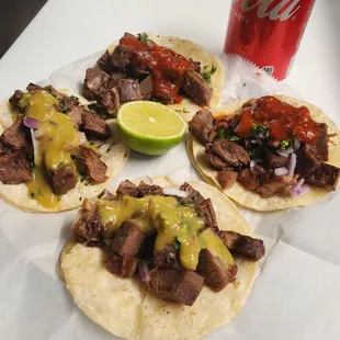 a plate of tacos