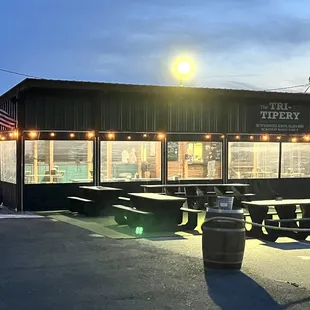 Inside and outside dining.