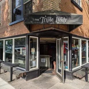 Outside. Storefront. Entrance.