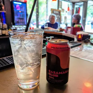 Casamara Club Alta. Italian-style botanical soda with classic aperitivo aromatics and an extra dry finish.