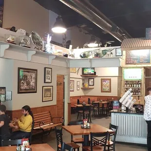 the interior of a restaurant