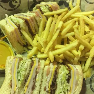 Club and fries