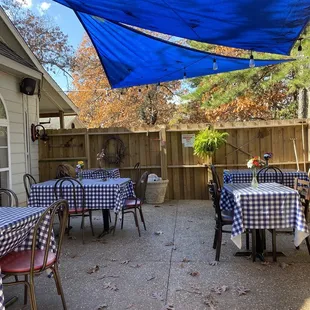 Outdoor patio area