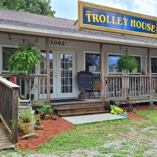 the front of the building