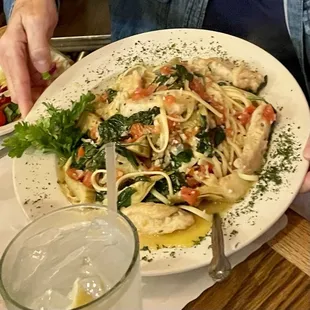 Chicken Riggio linguini with artichokes