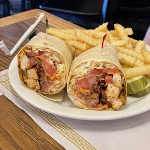 Cajun chicken wrap