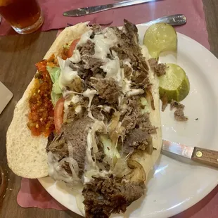 Philly Cheese stake, great meal and enough food for 2!