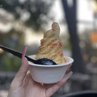 Pineapple Mango Dole Whip Swirl with Tajín