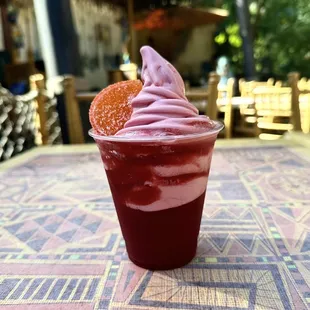 blood orange dole whip float (seasonal avail aug. 29-nov. 9) -