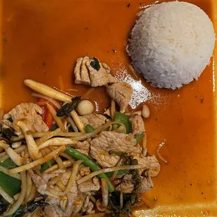 E22. Pad Cha with pork
