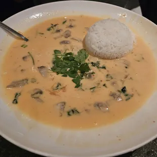 Tom Kha (coconut lemongrass chicken soup)