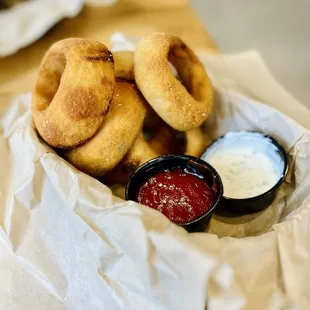 Beer battered onion rings