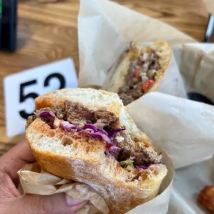 Bbq pork and philly! Tastes bomb!