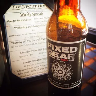 a bottle of beer