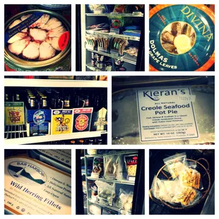 Many other seafood items in the retail store.