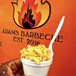 Adams bbq food truck has the best Mac!!