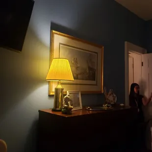 Inside the sitting room connected to the suite