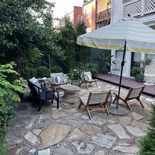 Outside sitting