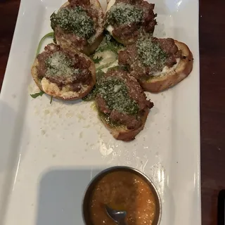 Vito's Sausage Crostinis